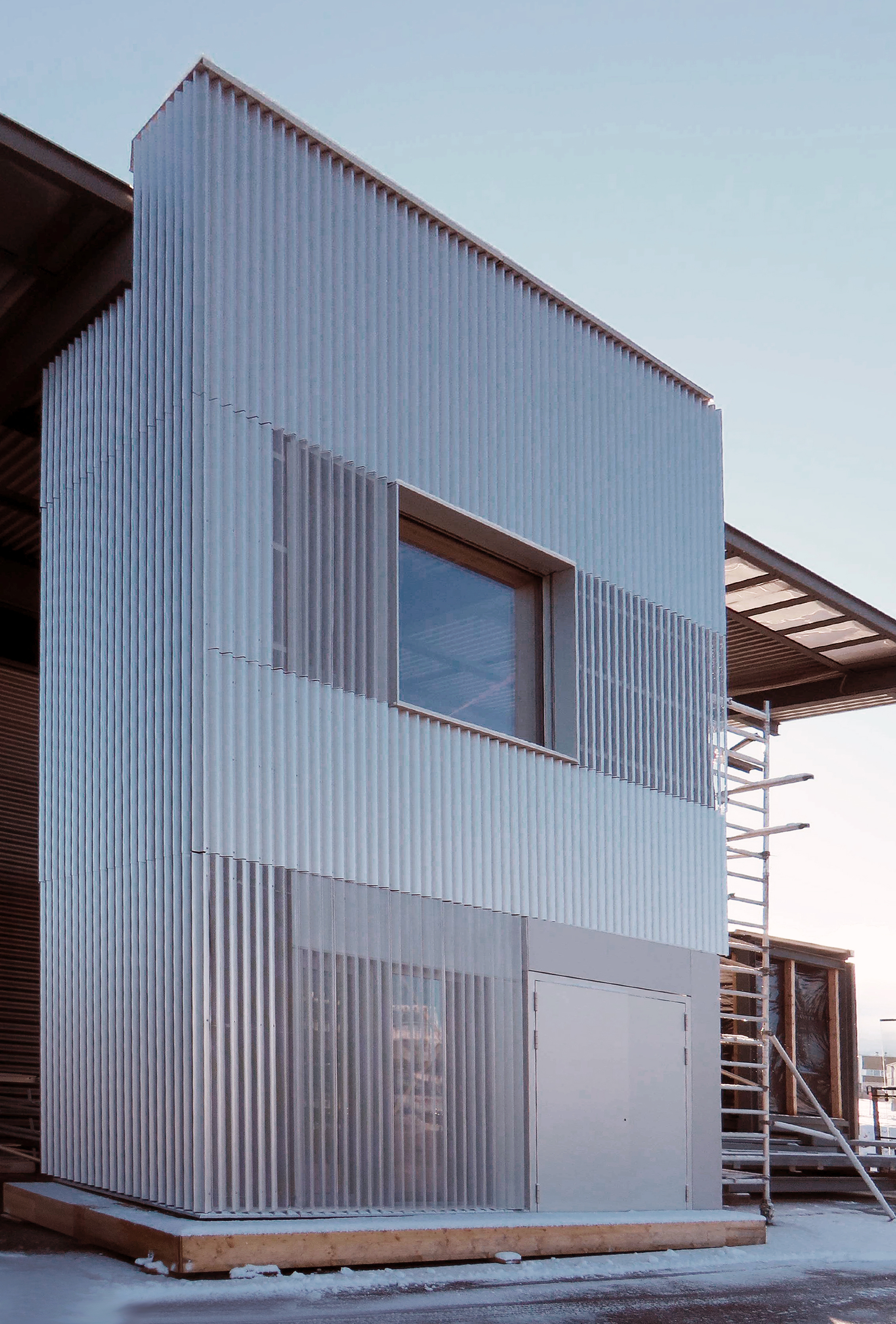 Prototype of the façade for the new Hall 3 of the Payerne Air Base